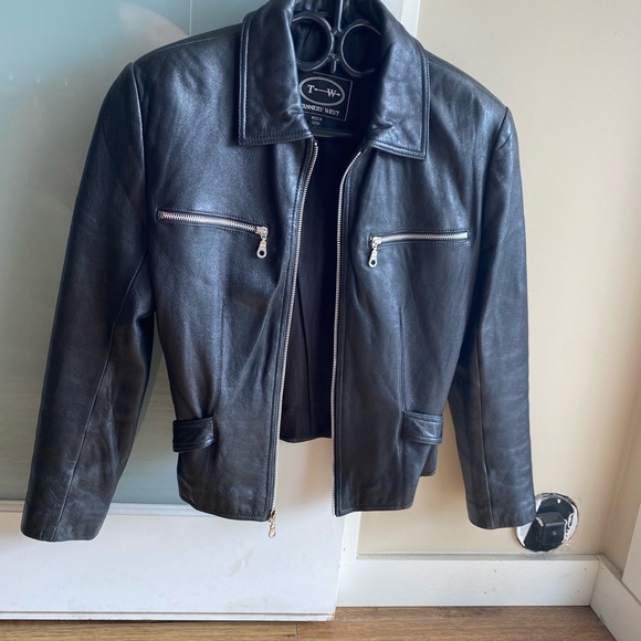 Vintage leather biker jacket - Picture 4 of 4